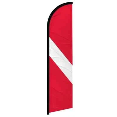 Diver Windless Full Sleeve Feather Advertising Scuba Diver Signal Banner Flag - Image 1 of 4