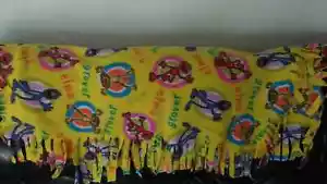 Manta Elmo Grover Zoe Plaza Sésamo Corte Simple Flecos Aprox 50 x 42 - Imagen 1 de 3