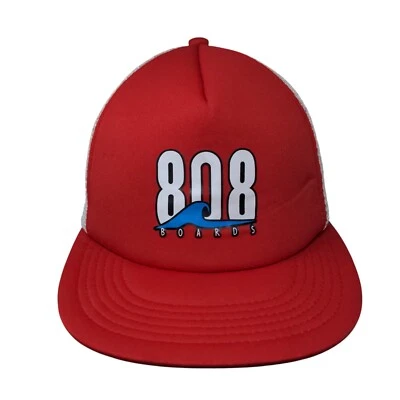808 Boards Snapback Hat Red One Size Adjustable Mesh Back District Polyester - Image 1 of 4