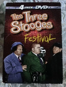 DVD THE THREE STOOGES FESTIVAL-4 PACK Classic Slapstick with Curly Larry and Mo - Picture 1 of 5