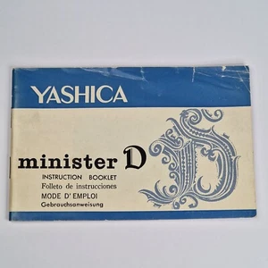 Folleto manual de instrucciones de cámara original Yashica Minister D c1964 Multilingua - Imagen 1 de 6