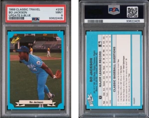 1988 CLASSIC TRAVEL UPDATE II BLUE #208 BO JACKSON PSA 9 93622405 - Picture 1 of 1