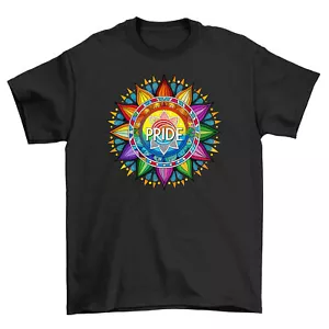 "PRIDE_45" Rainbow Mandala T-shirt - Wear Your Colors Proudly! Funny Unisex Tee, - Picture 1 of 46