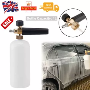 1L Car Pressure Washer Snow Foam Lance Cannon With 1/4' Quick Connect Adapter UK - Picture 1 of 12