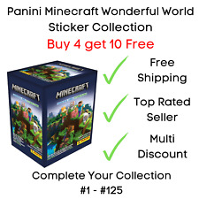 Panini Minecraft Wonderful World Sticker Collection #1 - #125 Buy 4 get 10 Free