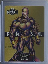 2020 Upper Deck Marvel X-Men Metal Universe Planet Gold 1/15 Cyclops #4PM 2oz