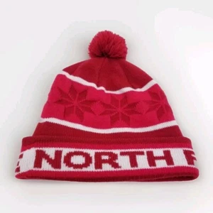 The North Face Vintage Unisex Beanie OSFA rot/weiß Mütze TB49 EUC - Bild 1 von 3