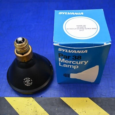 OSRAM-SYLVANIA, H44GS-100, PAR38, ORIGINAL, AD MEDIUM SKIRTED SCREW BACE, SPOT - Image 1 of 4