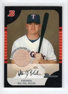 2005 Bowman Relics #5 Hank Blalock Bat - Picture 1 of 1