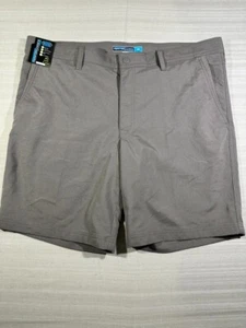 Roundtree Yorke Performance Arbeit Spiel Shorts Herren Größe 40 vorne flach grau neu mit Etikett #436 - Bild 1 von 9