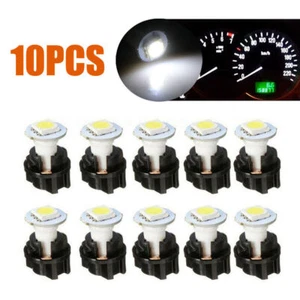 White T5 Light Car Instrument Panel Cluster LED Dash Light Bulb W/ Twist Sockets - Picture 1 of 12