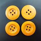 4Pcs 50Mm Buttons Painted Wooden 4-Hole Coat Boots Upholstery Flower Butterfly