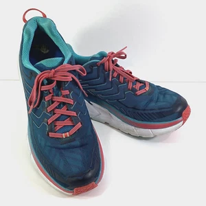 Zapatillas deportivas Hoka One One Clifton 4 para mujer talla US 10,5 verde azulado/rosa - Imagen 1 de 12