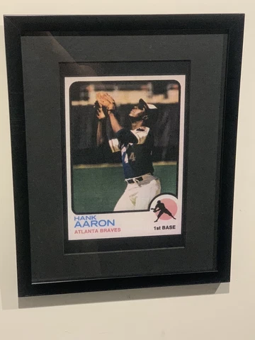 1973 Topps Hank Aaron (Custom Mini Poser) Frame Not Included (READ) Cover