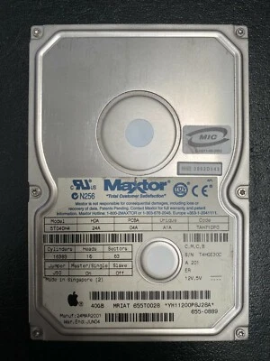 Maxtor 5T040H4 Apple 655-0889 40GB 7200 RPM IDE Hard Drive TESTED - Image 1 of 4