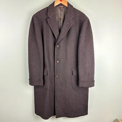 Crombie of Scotland Men's Overcoat Jacket Vintage Size XL Brawnae Back Brown - Image 1 of 4