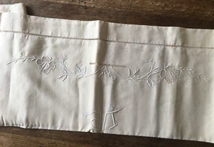Drap ancien belle qualité très belle broderie, jamais utilisé, trame serrée n°3 - Imagen 1 de 24