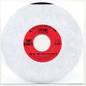 TONY BENNETT - WHO CAN I TURN TO / WALTZ FOR DEBBY - 45 RECORD - Picture 1 of 2