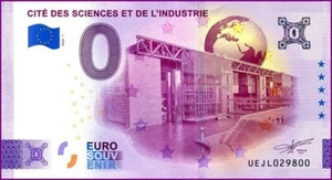UEJL / CITE DES SCIENCES ET DE L'INDUSTRIE / €0 BANKNOTE / 0 EURO-SCHEIN / 2024-1 - Picture 1 of 1