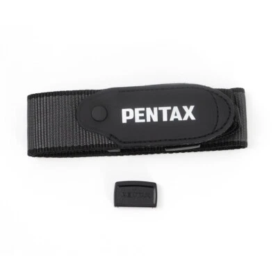 Genuine Pentax Black DSLR Camera Neck Shoulder Strap With finder cover JAPAN - Image 1 of 4