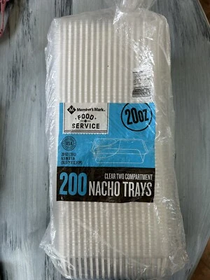 Member's Mark Clear 2-Compartment Nacho Trays (6.5" x 5", 200 ct.) - Image 1 of 2