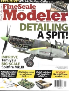 Fine Scale Modeler Jan.2020 Tamiya Spitfire Winter LTV Camo Chinese Tank Sabre - Imagen 1 de 10