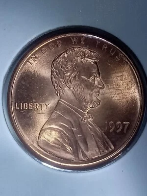 1997 Lincoln Cent Doubled Ear!! Very Nice With Amazing Reverse Errors!! - Image 1 of 4