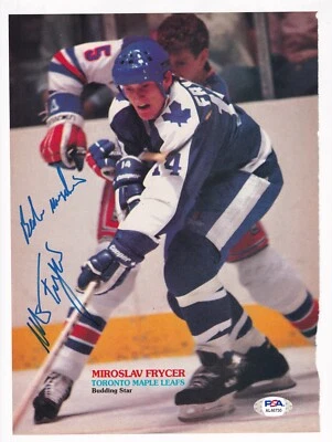Miroslav Frycer Autographed 8x11 Magazine Photo Toronto Maple Leafs PSA/DNA - Image 1 of 3