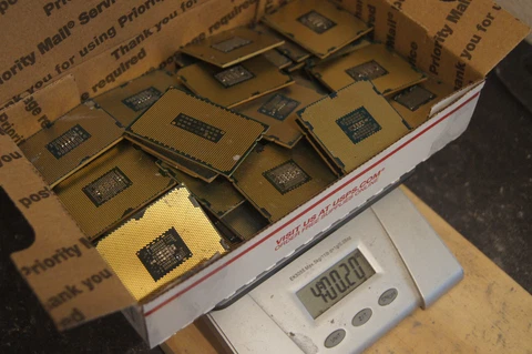 LOT 4 LBS POUNDS HIGH YIELD SCRAP CPUS FOR gold precious metal recovery refining Cover