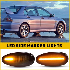 Smoke LED Side Marker Light Turn Signal Lamp For Mitsubishi Outlander Lancer EVO - Picture 1 of 11