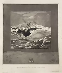 Max Klinger Radierung Meer (aus Vom Tode, Erster Teil) 1890 - Bild 1 von 3