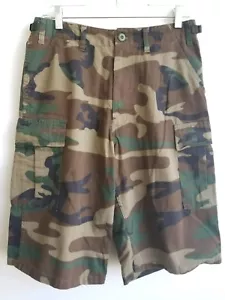 Camo Cargo Long Shorts 27- 31 inch Waist Adjustable Shorts - Picture 1 of 6