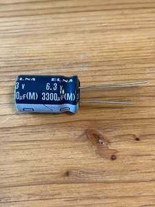 Qty 4 Elna 3300 uf 6.3v Radial Electrolytic Capacitor NOS mfd - Picture 1 of 4