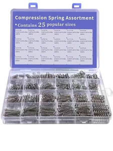 Druckfedern Sortiment Set, 420-teilig, 24 Größen Edelstahlfedern - Bild 1 von 11
