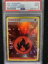 2007 Pokemon EX Power Keepers Fire Energy Holo 104/108 PSA 9 Mint