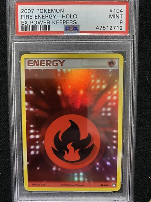 2007 Pokemon EX Power Keepers Fire Energy Holo 104/108 PSA 9 Mint - Image 1 of 2