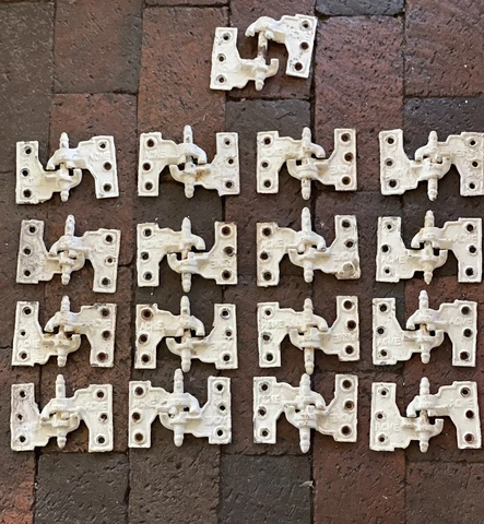 Antique Cast Iron Acme Window Hinges Circa Pre-1890 Eight (8) Pairs Cover