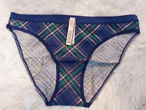 NWT Victoria's Secret Stretch Plaid Cotton Bikini Panty Size XLarge (301) - Picture 1 of 2