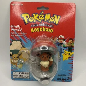Vintage Pokemon Schlüsselanhänger Eevee Pokeball 1999 Factory Sealed #133 - Bild 1 von 2