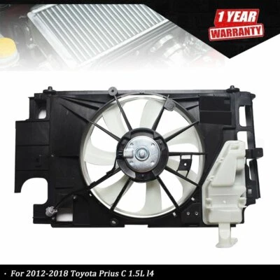16361-21120 Radiator AC Condenser Cooling Fan Assembly For 12-18 Toyota Prius C - Imagem 1 de 4