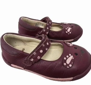 CLARKS NUOVE SCARPE IN PELLE MARY JANE IVA PIP NEONATE BAMBINE STAMPA TOPO PRIME 4. F - Foto 1 di 5