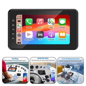8" Autoradio CarPlay Android Multimedia Bluetooth für Marine ATV Boot Golf Cart - Picture 1 of 21