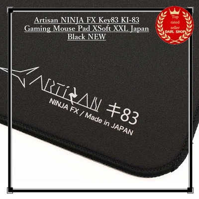 Artisan NINJA FX Key83 KI-83 Gaming Mouse Pad XSoft XXL Japan Nero NUOVO - Immagine 1 di 4