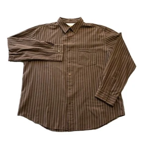 Vintage Anchor Blue Mens Long Sleeve Button Down Striped Shirt Size X-Large - Picture 1 of 9