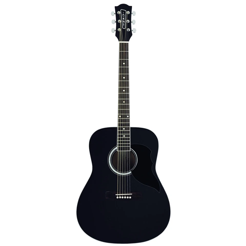 Eko Ranger 6 Black Chitarra Acustica a 20 Tasti Colore Nero - Immagine 1 di 1