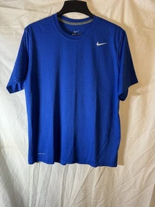 NIKE Dri-Fit Shirt Laufen Training Outdoor Stretch Blau Herren Large - Bild 1 von 4