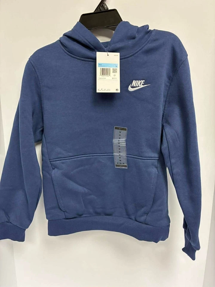 Nike Boys Sportwear Club Pullover Hoodie Navy | Size Medium