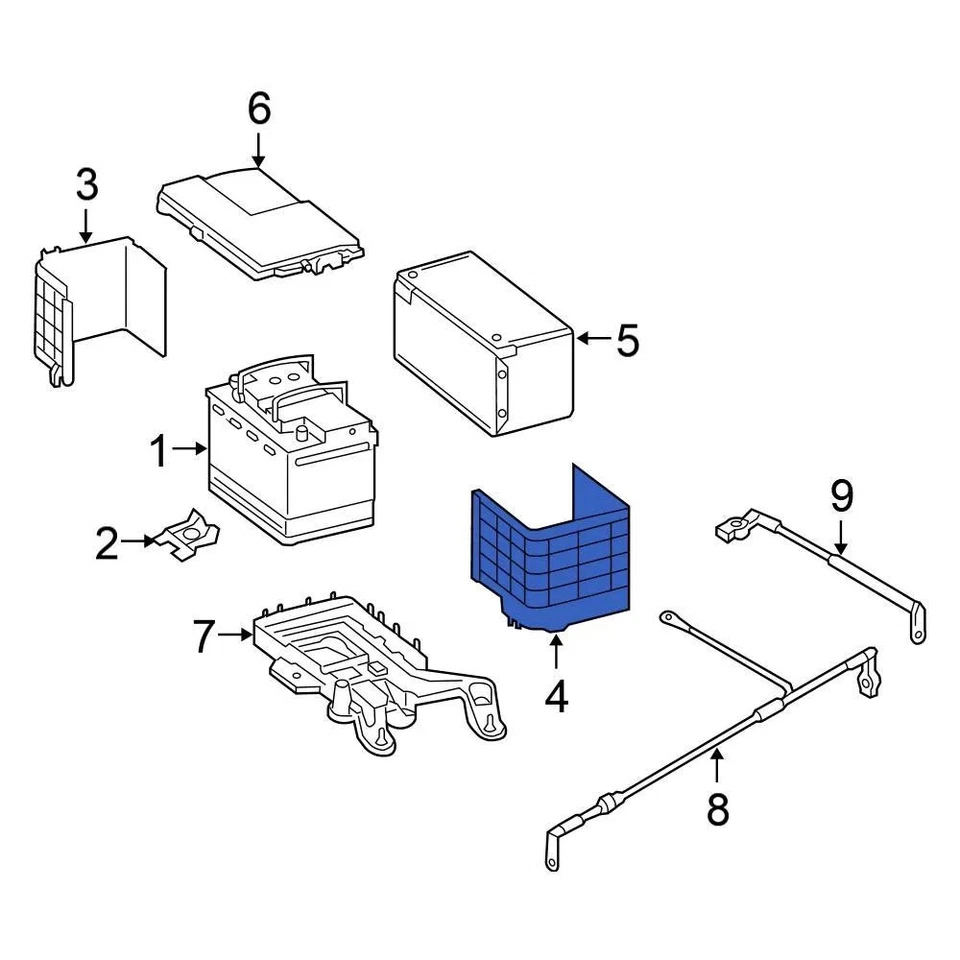For Volkswagen Jetta 2005-2016 Volkswagen 3C0915335 Left Battery Cover — 第 1/4 张图片