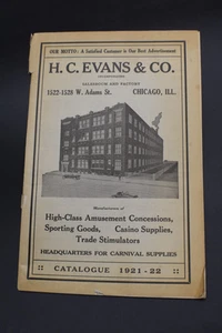 1921-22 HC Evans & Co. Catalogue *Gambling*Amusements* Chicago, Ill - Picture 1 of 22