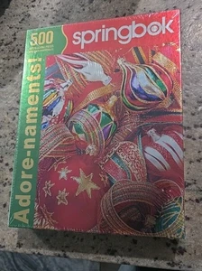 500pc Springbok Christmas Tree Ornament Jigsaw Puzzle ADORE-NAMENTS 18x23.5" NEW - Picture 1 of 8